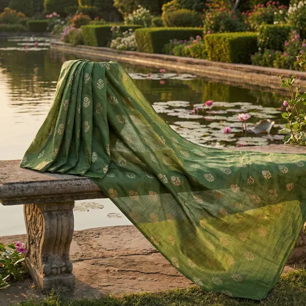 Forest_Green_And_Gold_Haritha_Pushpa_Kasavu_Saree