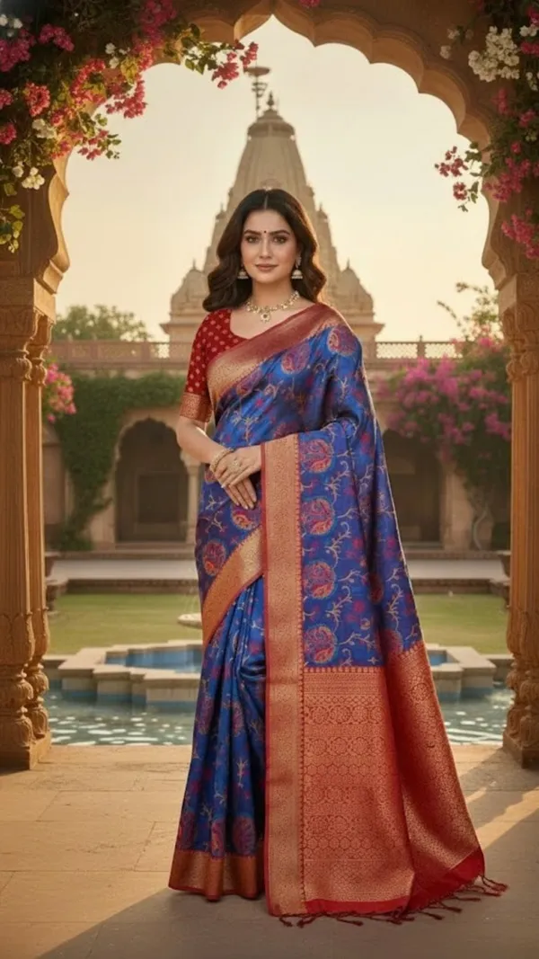 Royal_Blue_With_Rust_Zari_Heritage_Saree