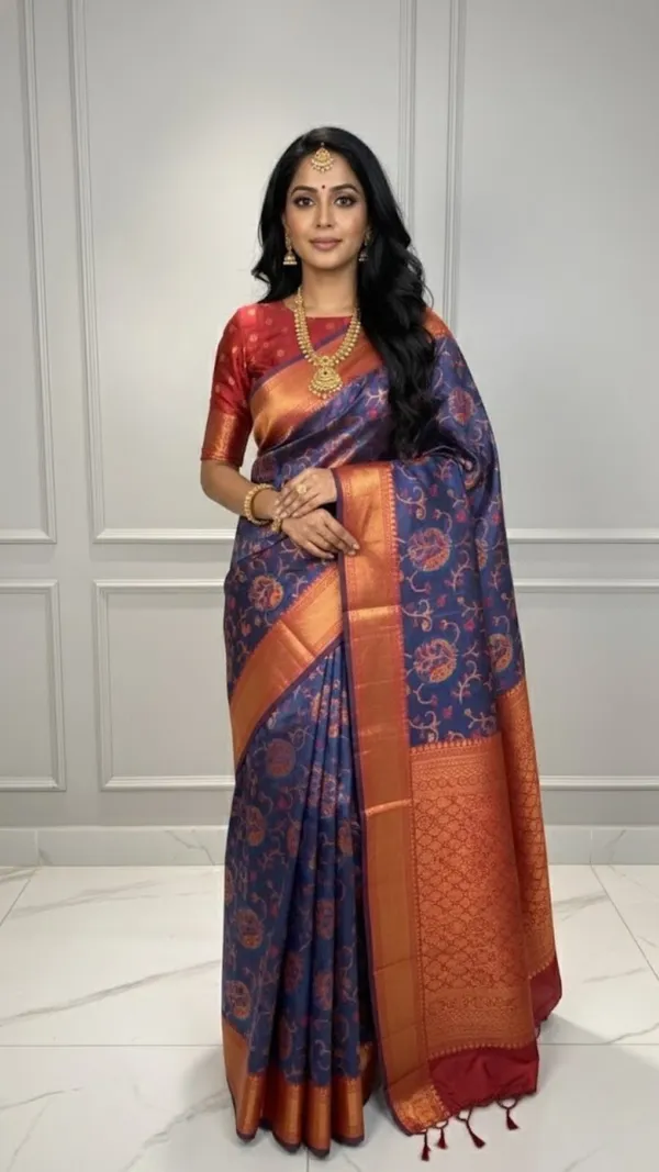 Royal_Blue_With_Rust_Zari_Heritage_Saree