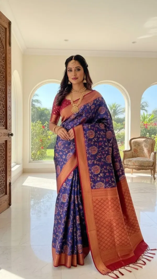 Royal_Blue_With_Rust_Zari_Heritage_Saree