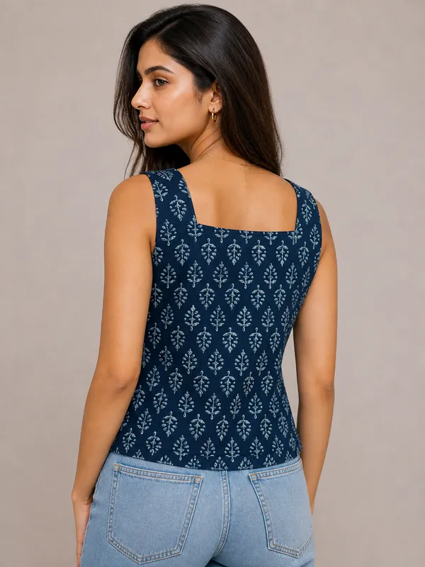 Indigo_Leaf_Wrap_Cotton_Top