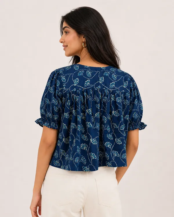 Indigo_Shell_Gathered_Top