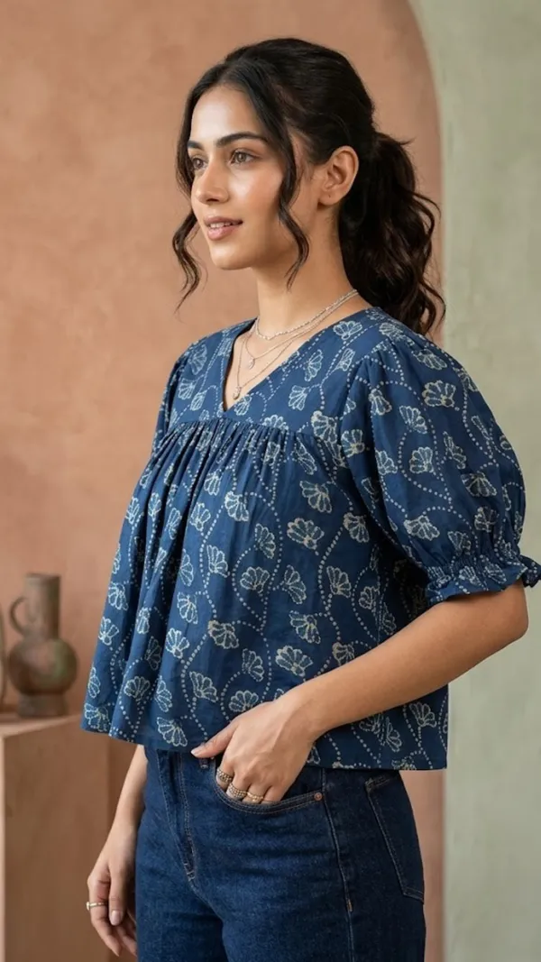 Indigo_Shell_Gathered_Top