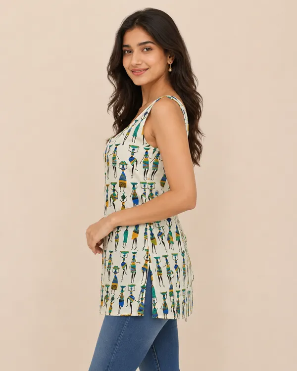 Ivory_Warli_Tie-Up_Top