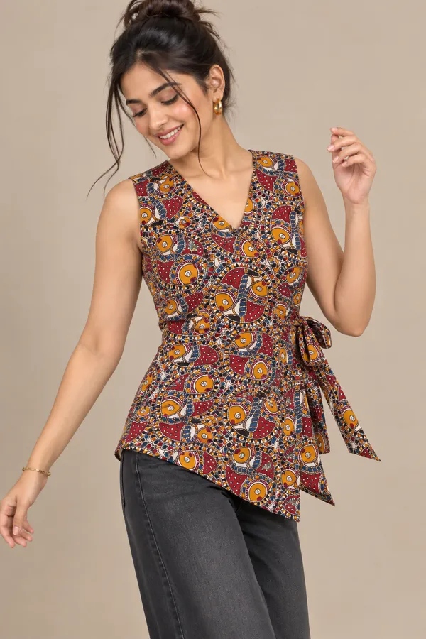 Kalamkari_Print_Wrap_Cotton_Top