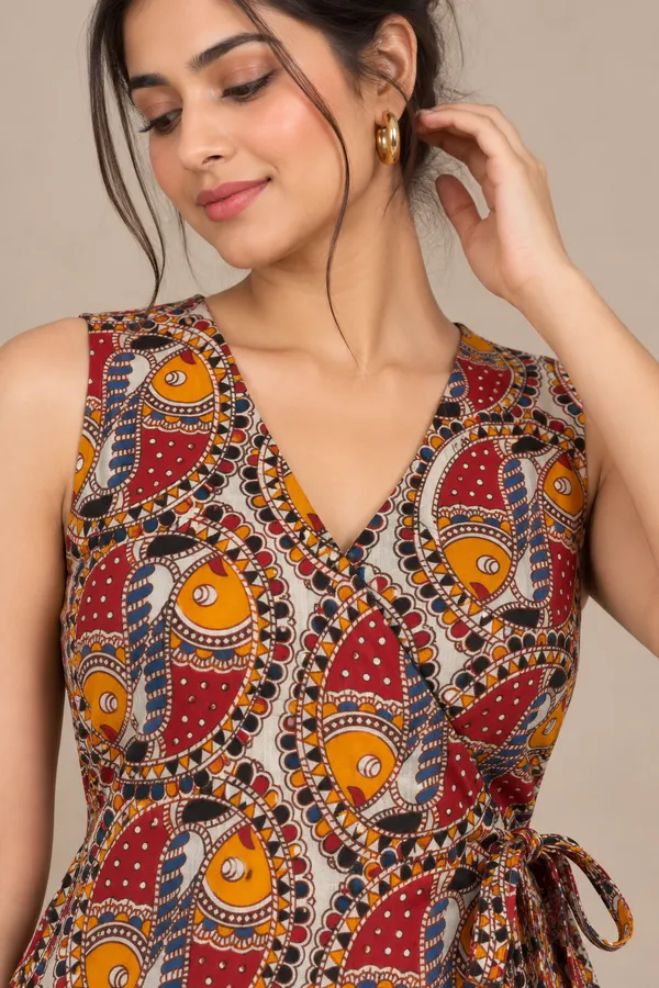 Kalamkari_Print_Wrap_Cotton_Top