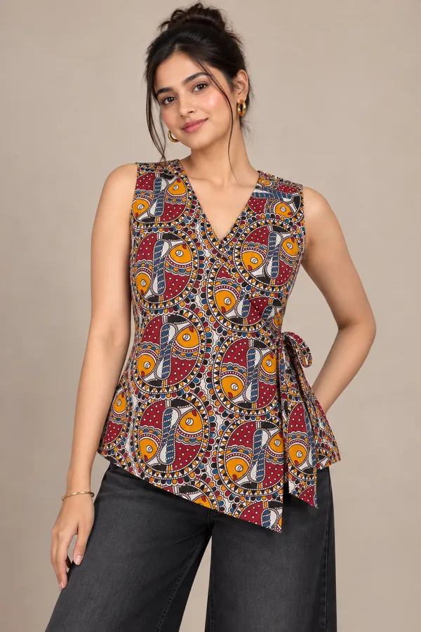 Kalamkari_Print_Wrap_Cotton_Top