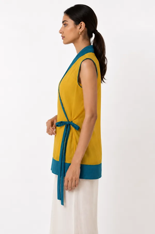 Yellow_Mulmul_Wrap_Top