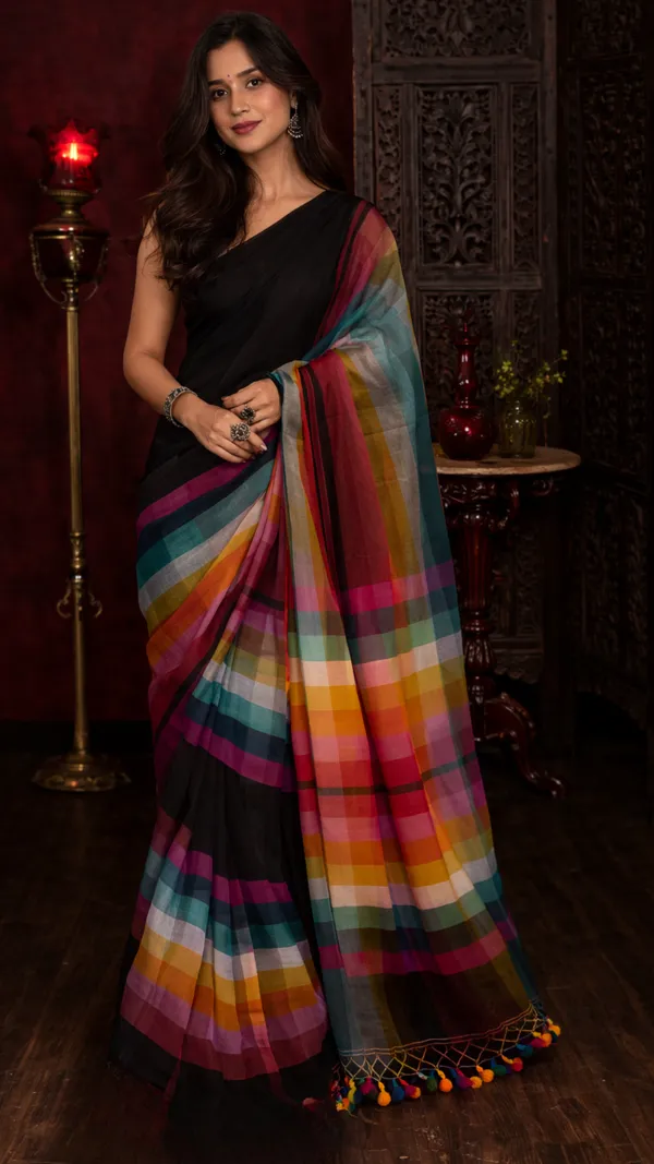Midnight_Mosaic_Mul_Mul_Cotton_Saree