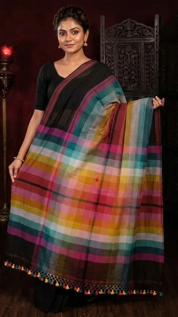 Midnight_Mosaic_Mul_Mul_Cotton_Saree