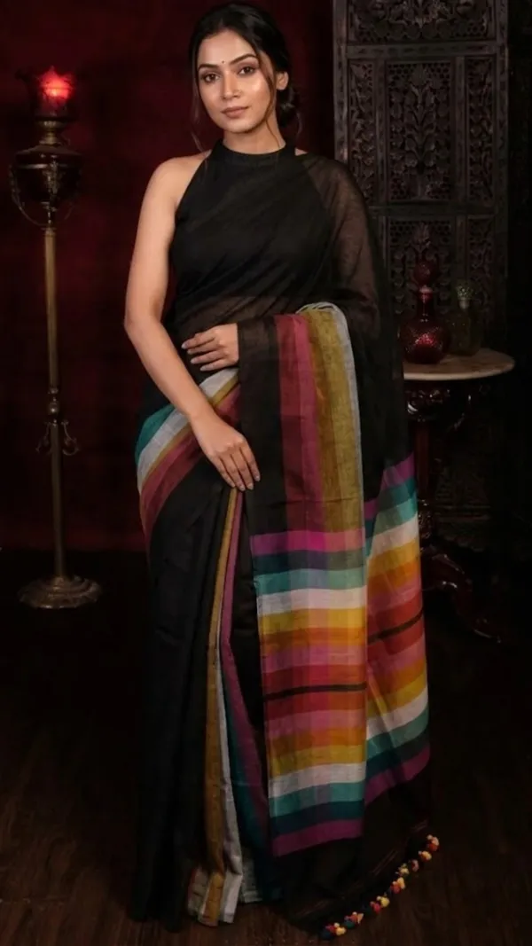 Midnight_Mosaic_Mul_Mul_Cotton_Saree