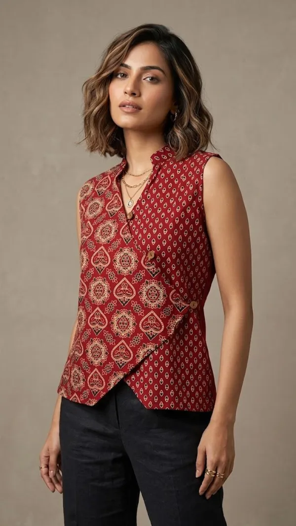 Maroon_Ethnic_Wrap_Top