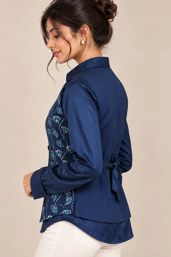 Navy_Satin_Shirt_&_Printed_Waistcoat_Set