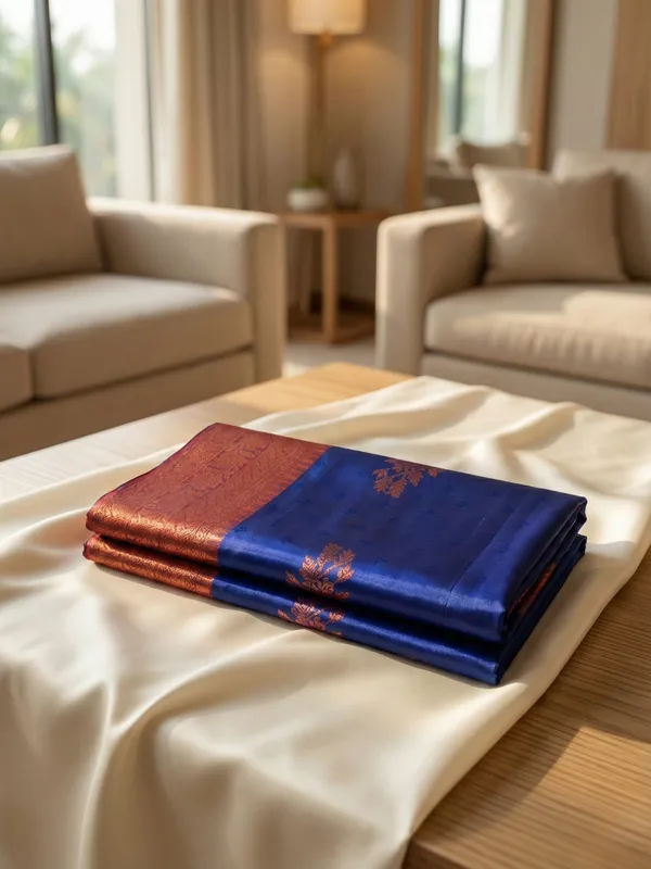 Royal_Blue_And_Deep_Red_Neel_Sindoori_Saree_With_Copper_Zari_Accents