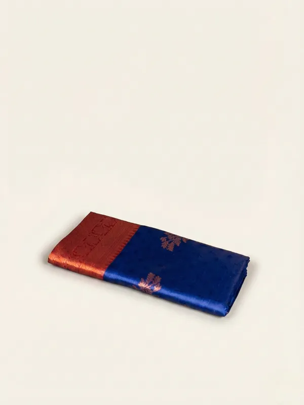 Royal_Blue_And_Deep_Red_Neel_Sindoori_Saree_With_Copper_Zari_Accents