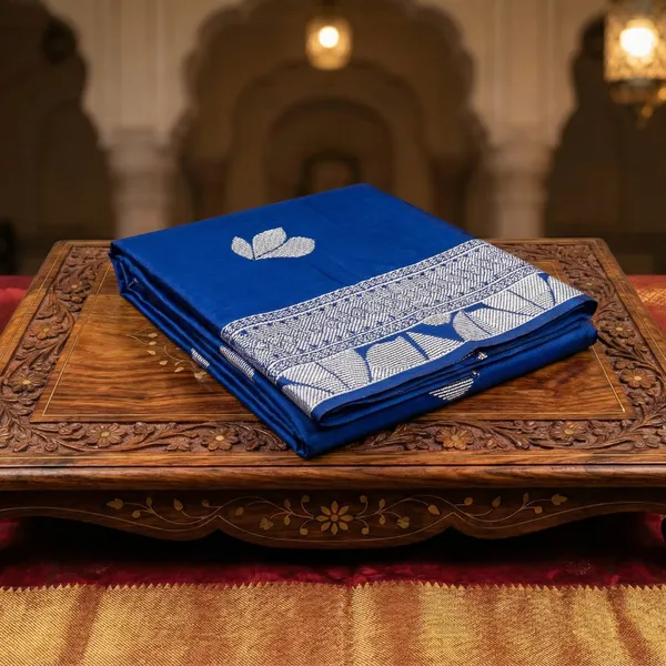 Royal_Blue_And_Indigo_Blue_With_Silver_Motifs_Neel_Tara_Royal_Indigo_Saree