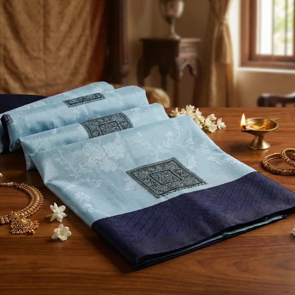 Sky_Blue_And_Navy_Blue_Neelam_Aura_Semi_Silk_Woven_Saree