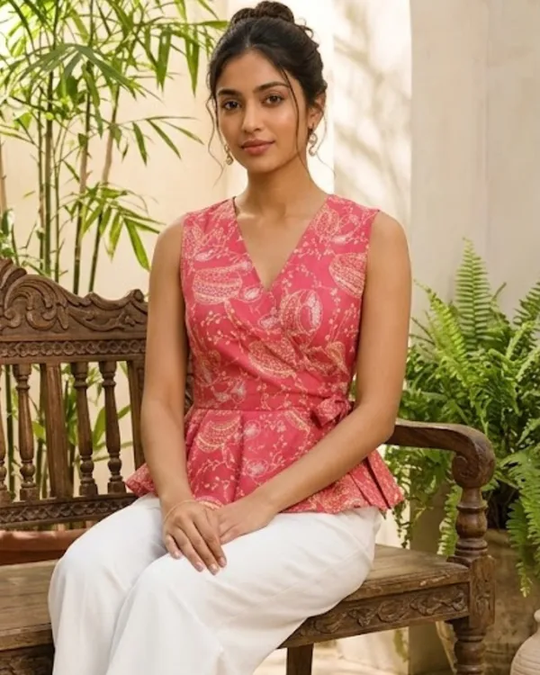 Pink_Heritage_Print_Cotton_Wrap_Peplum_Top