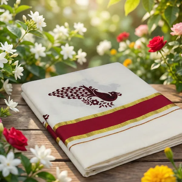 Off_White_And_Ivory_With_Maroon_Gold_Accents_Ragamayi_Mayura_Kasavu_Saree