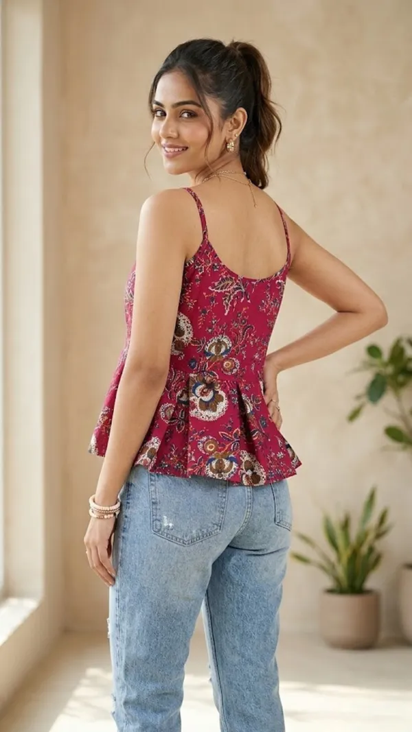 Ruby_Ajrakh_Pleat_Top