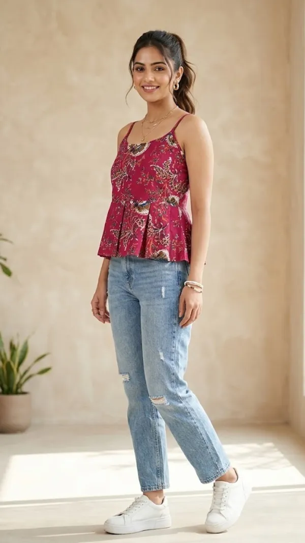 Ruby_Ajrakh_Pleat_Top