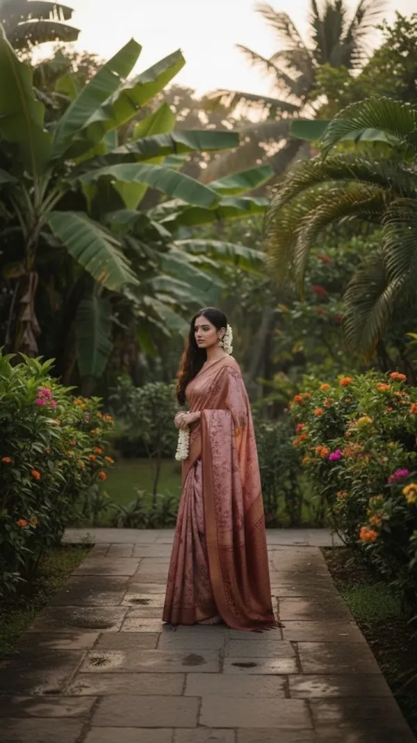 Peach_Rust_Traditional_Zari_Saree