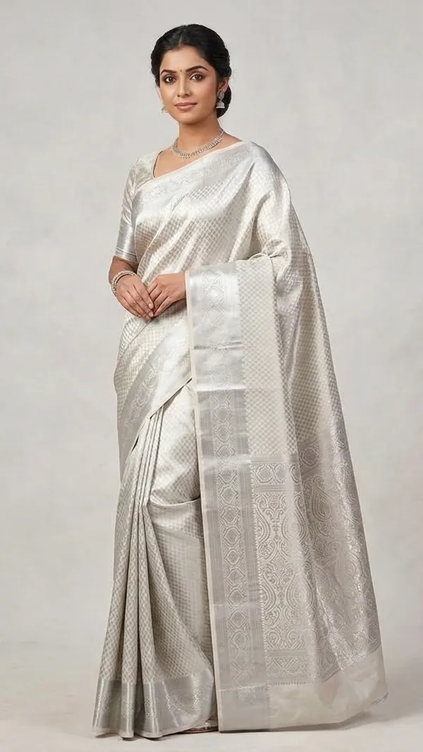 Silver_Zari_Woven_Jacquard_Saree
