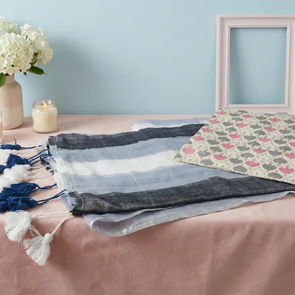 Grey_Blue_And_White_Stripes_Soft_Mul_Mul_Cotton_Saree