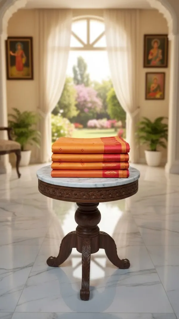 Amber_Orange_With_Red_Accents_Sunset_Amber_Silk_Saree