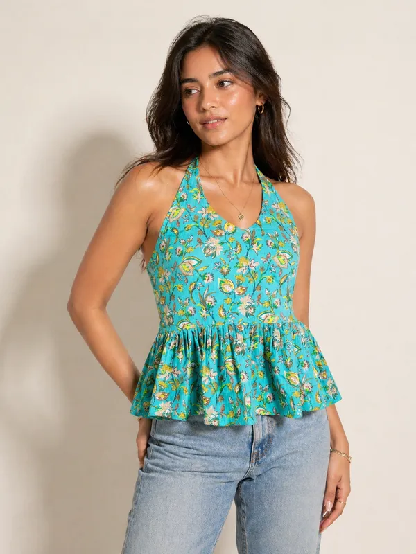 Turquoise_Garden_Halter_Top