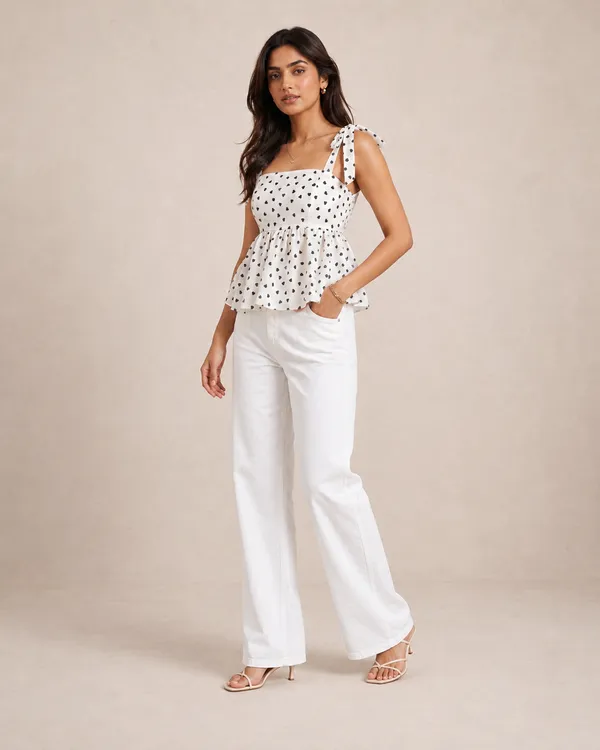 Women's_White_Heart_Print_Tie-Strap_Peplum_Top