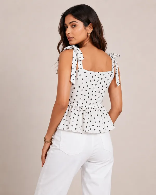 Women's_White_Heart_Print_Tie-Strap_Peplum_Top