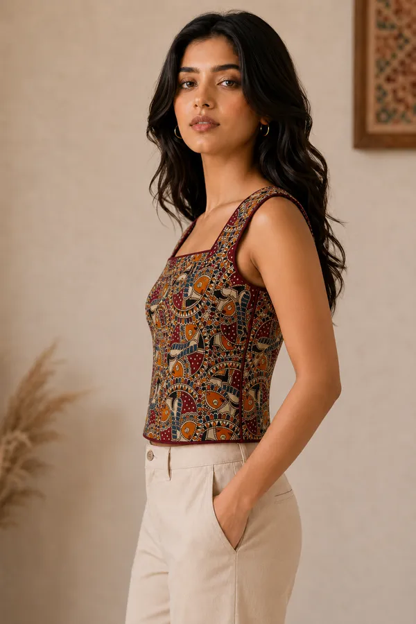 Kalamkari_Print_Square_Neck_Crop_Top