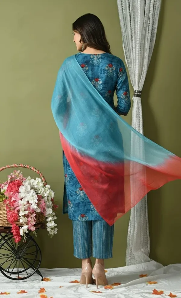 Blue_Soft_Rayon_Printed_Suit_Set_For_Women