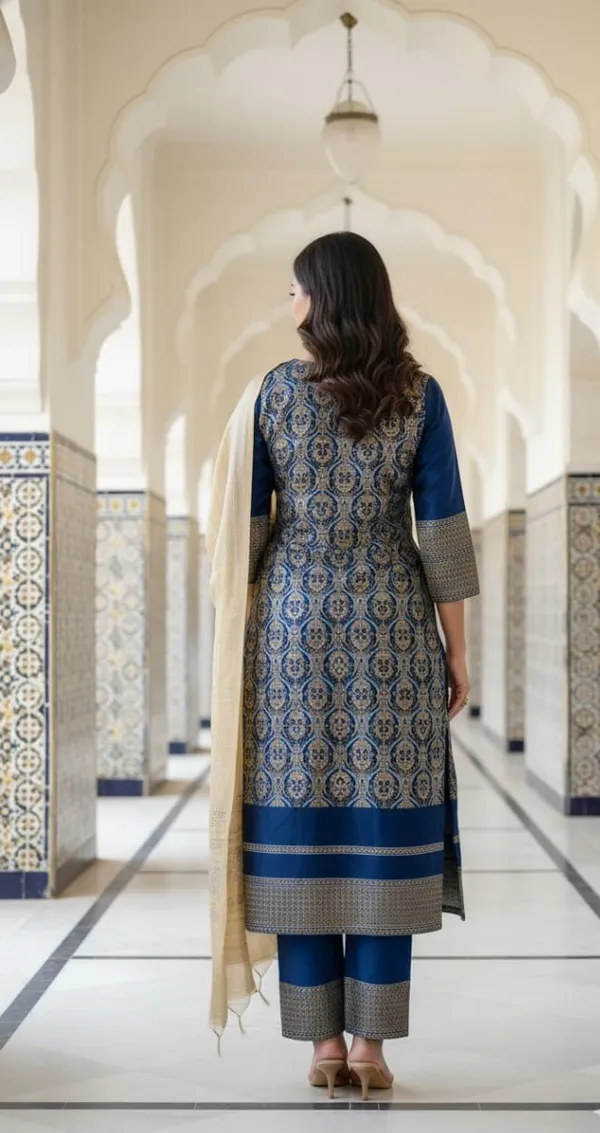 Royal_Blue_&_Gold_Intricate_Patterns_Premium_Cotton_Suit_Set_With_Dupatta_Suit_Set_For_Women