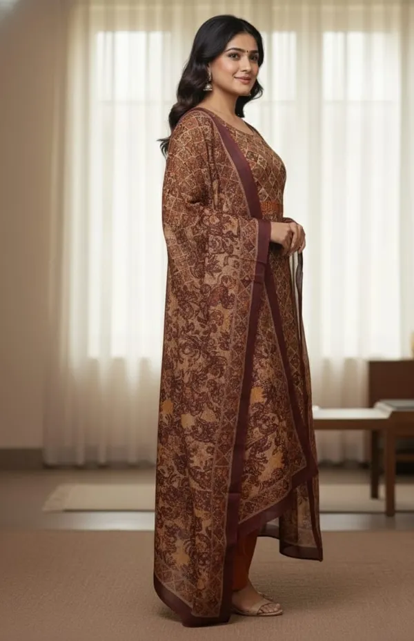 Maroon_Handcrafted_Suit_Sets_With_Full_Length_Pashmina_Dupatta_For_Women
