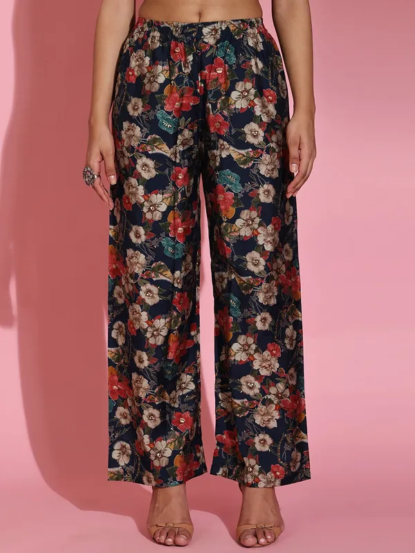 Blue_Elegant_Printed_Two-Piece_Ensemble_Co-Ords_Set_For_Women