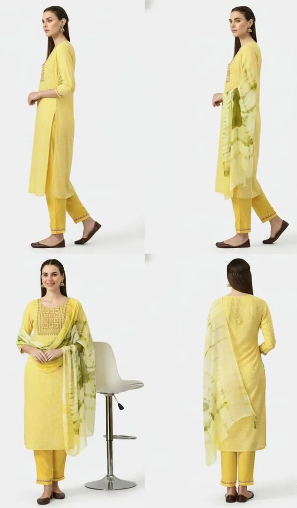 Yellow_Elegant_Straight_Kurta_With_Churidar_Set_For_Women