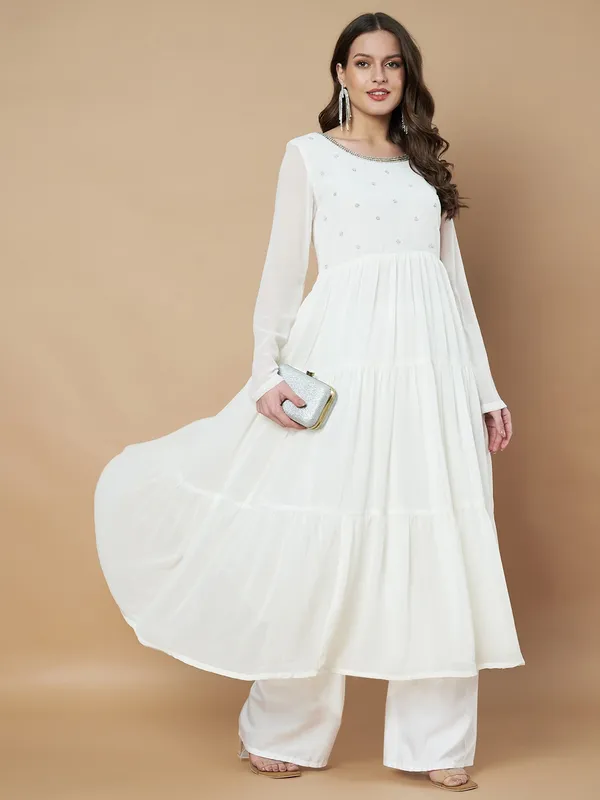 White_Embroidered_Festive_Anarkali_Kurta_For_Women