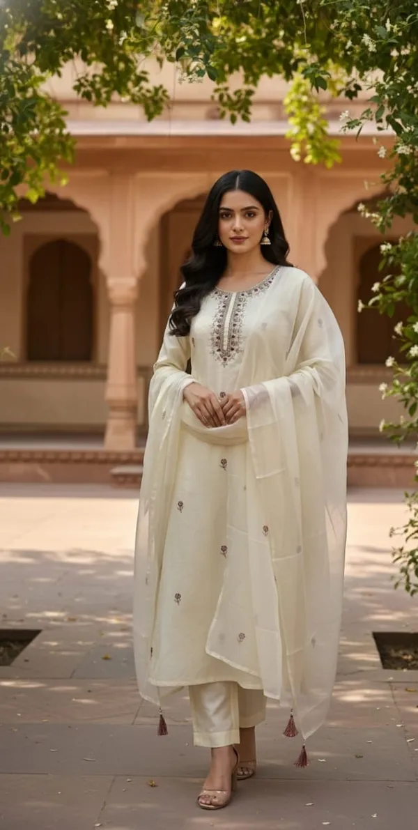 Ivory_Elegant_Handcrafted_Suit_Set_For_Women