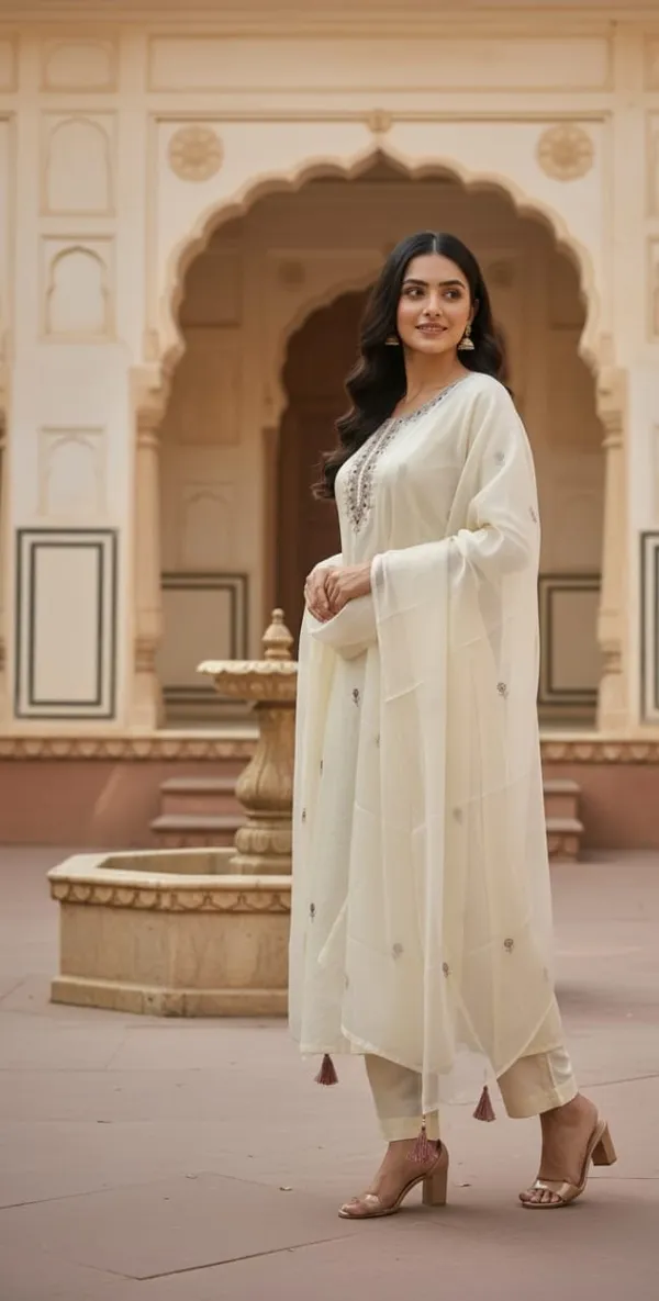 Ivory_Elegant_Handcrafted_Suit_Set_For_Women