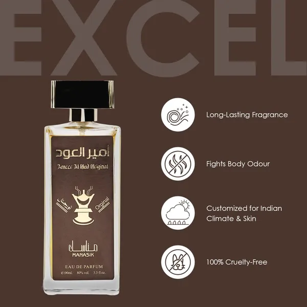 MANASIK_Ameer_Al_Oud_Original_Long_Lasting_100Ml_Men_Liquid_Perfume_,_Floral,_Aromatic_&_Sweet,_Soothing_Fragrance