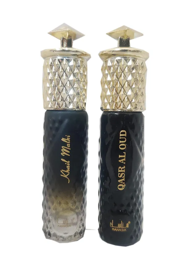 MANASIK_QASR_AL_OUD_&_KHAIL_MALKI_Alcohol_-_Free_Concentrated_Attar_Roll_On_6ml_(COMBO_SET)