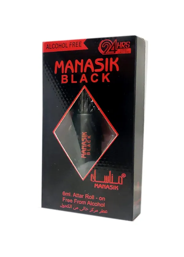 MANASIK_BLACK_Alcohol_-_Free_Concentrated_Attar_Roll_On_For_Unisex,_6ml