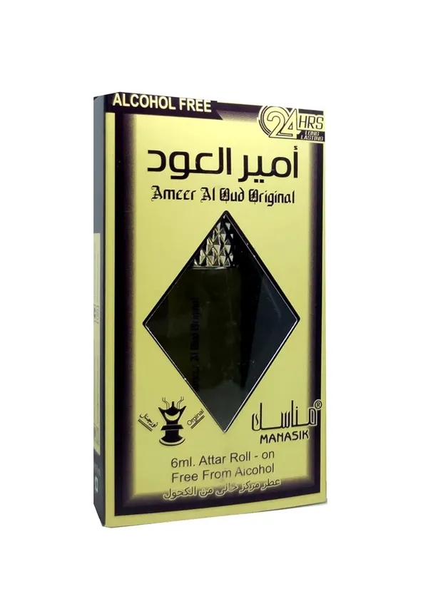 MANASIK_Ameer_Al_Oud_Original_Alcohol_-_Free_Concentrated_Attar_Roll_On_For_Unisex,_6ml