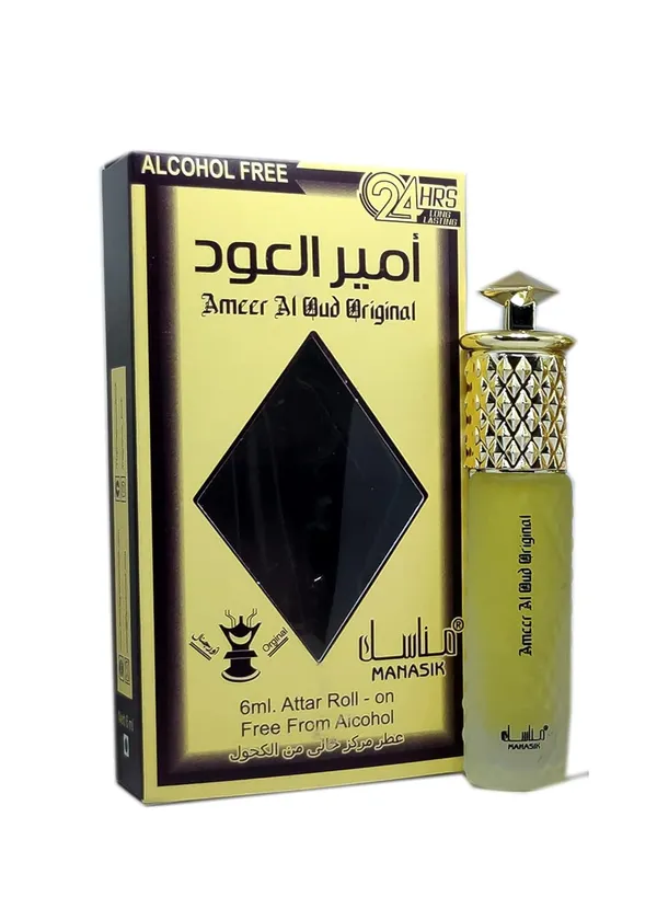 MANASIK_Ameer_Al_Oud_Original_Alcohol_-_Free_Concentrated_Attar_Roll_On_For_Unisex,_6ml