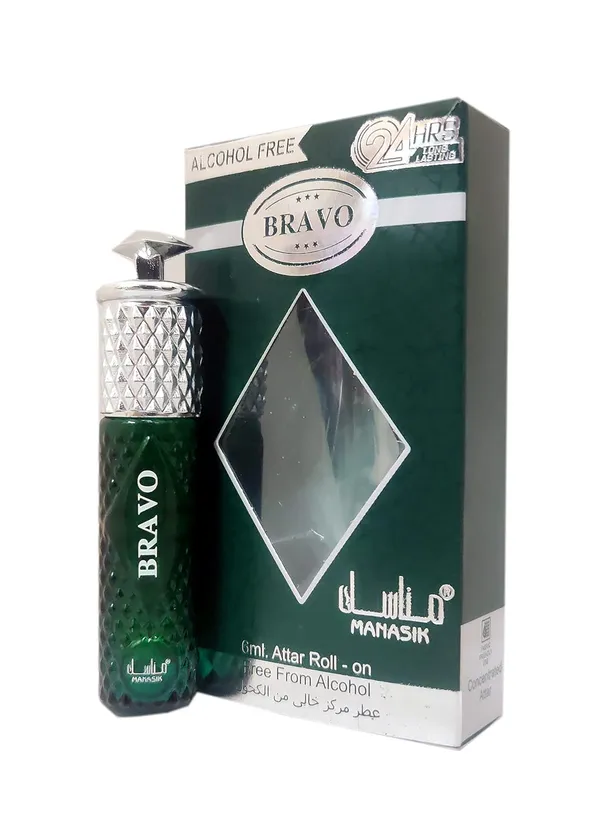 MANASIK_BRAVO_Alcohol_-_Free_Concentrated_Attar_Roll_On_For_Unisex,_6ml
