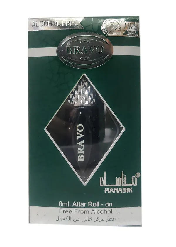 MANASIK_BRAVO_Alcohol_-_Free_Concentrated_Attar_Roll_On_For_Unisex,_6ml