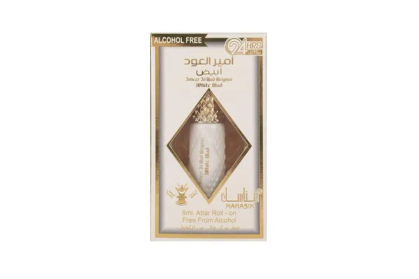 Manasik_Ameer_Al_Oud_Original_White_Oud_Premium_Attar,_Floral,_Aromatic_&_Woody_Soothing_Fragrance,_Long_Lasting_Roll_on_Itra_For_Men,_6ml