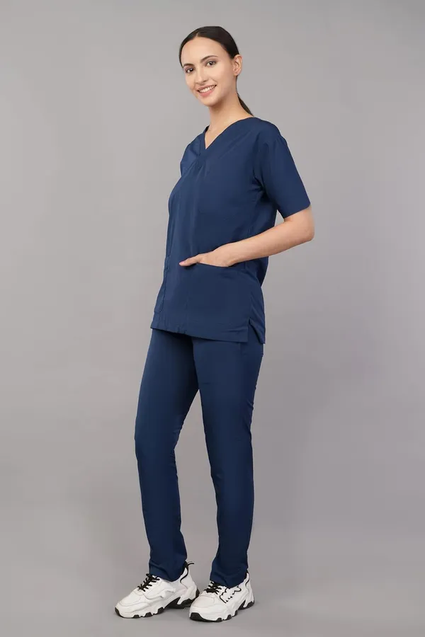 Olive_Blue_Scrub_Suits_|_Polycotton,_Stylish,_Comfortable_|_Half_Sleeves_|_Ideal_For_Health_Care_Professionals